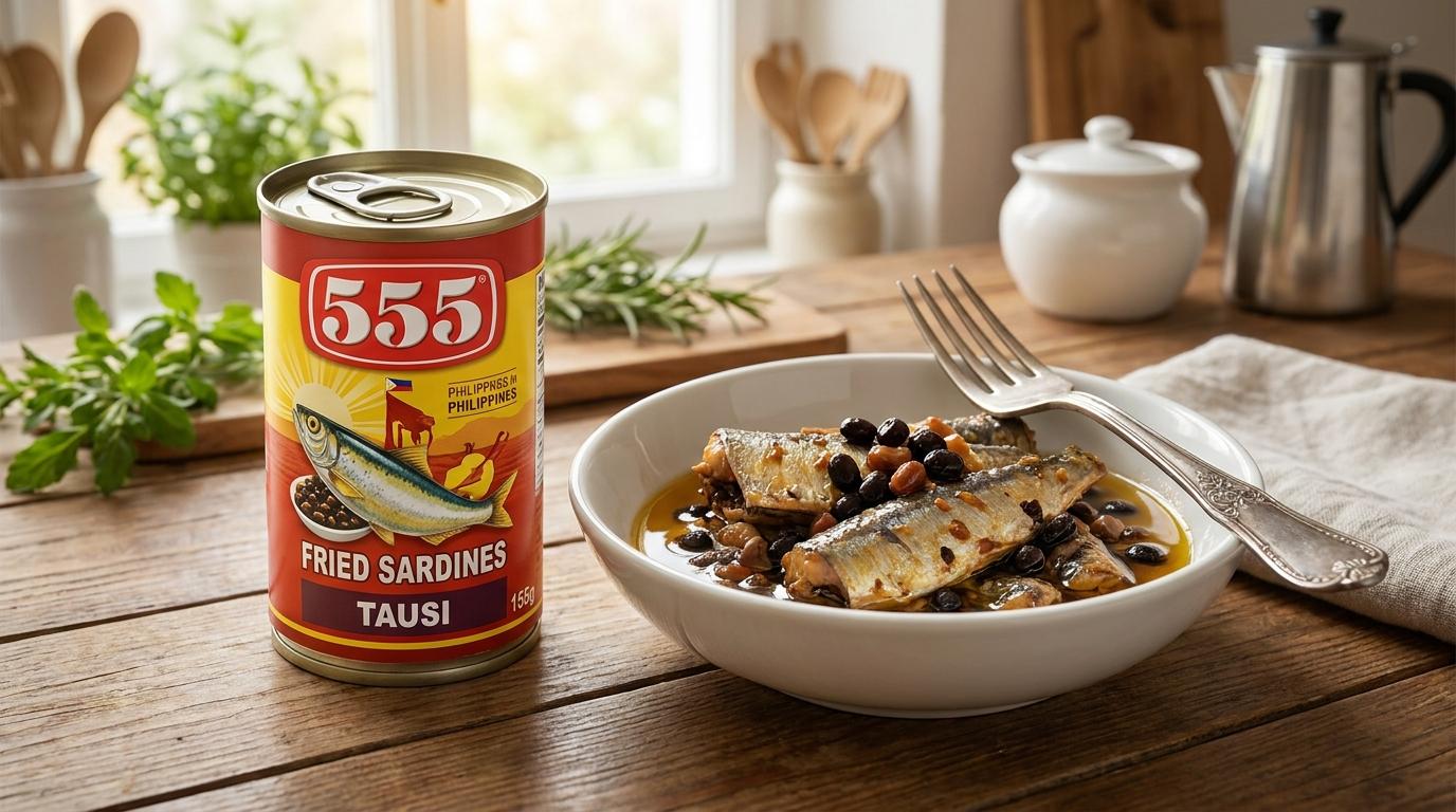 555 Fried Sardines Tausi 155g