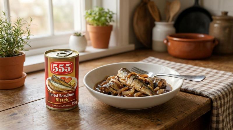 555 Fried Sardines Bistek 155g